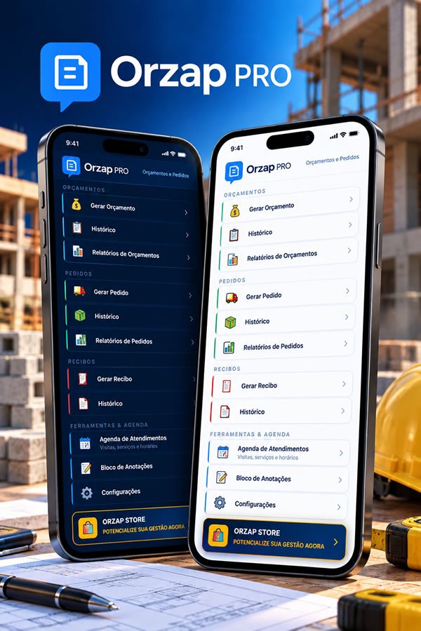Interface do Orzap Pro no Celular