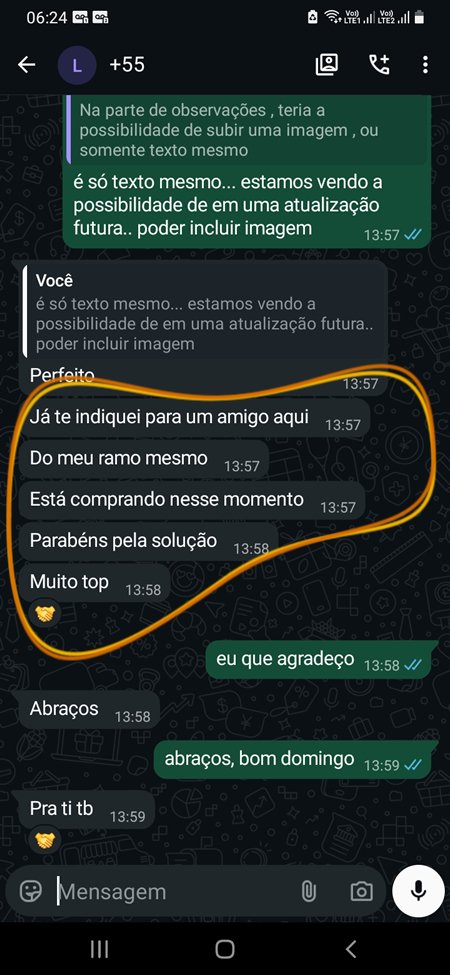 Depoimento WhatsApp Orzap 1